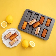 Rectangle Loaf Pans Loaf Baking Pans 8 Cavity Divided Rectangle Meat Non-stick Tray For Muffin Brown