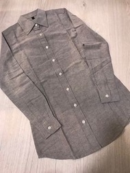 Vieso 基本款 muji Zara cozyfee uniqlo長版修身合身 牛津布 斜紋布 灰色長版襯衫