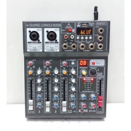 Professional 4 Channel Karaoke Audio Mixerสเตอริโอมิกเซอร์ 4 ช่อง BLUETOOTH USB MP3 ผสมสัญญาณเสียง S