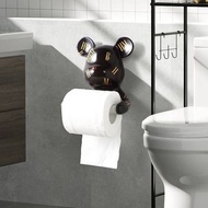 國產 熊紙巾架 黑色熊仔 免打孔多功能紙巾毛巾架 Bearbrick 積木熊造型 BHM