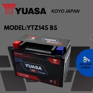 YTZ14S-BS YTZ14S YTZ14 YUASA MONFA BATTERY YAMAHA BOLT XV950 VMAX 1700 / HONDA CB1100 VFR1200 / BMW 