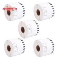 5 Refill Rolls Compatible -22205 Label 62mmx30.48M Continuous Compatible for  Label Printer White Pa
