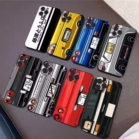I-Initial D AE86 Cars Phone Case Silicone Soft for iphone 16 15 14 13 12 11 Pro Mini XS MAX Plus X C
