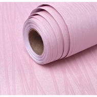 PREMIUM MOTIF WALLSTICKER WALLPAPER (PINK FIBER) LIVING ROOM BEDROOM DECORATION