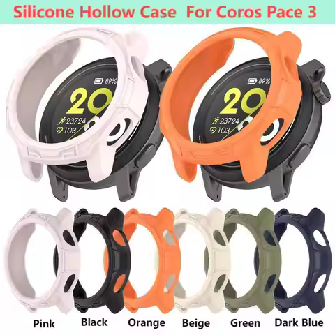 Silicone Case Cover Hollow For Coros Pace 3 Smart Watch Strap Soft TPU Protective Bumper Protector S