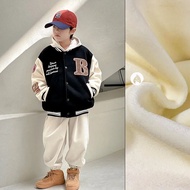 ขนแกะหนาเด็กเสื้อเบสบอล Panda รอบฤดูหนาวเสื้อผ้าสําหรับชาย Huzhou Zhejiang ฤดูใบไม้ผลิฤดูใบไม้ร่วงแจ