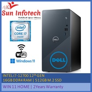 [Deliver within 24 HOURS] [Brand New] DELL New Inspiron 3910 Compact Desktop | i7-12700 | 16GB DDR4 RAM | 512GB M.2 Nvme SSD | Intel® UHD Graphics | WIN 11 HOME | 2Years Premium Support and Onsite Service-Free Wired Keyboard and mouse