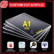 Custom Cut Acrylic Sheet (A1 size), Custom Cut Transparent Acrylic Board , Clear Plastic Sheet