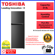Toshiba 313L 2 Door Fridge GR-RT416WE-PMX(37)