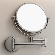 Perforation-Free Toilet Mirror Retractable Makeup Mirror Wall-Mounted Toilet Toilet Magnification Ba