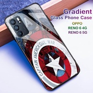 OPPO RENO 6 4G / 5G - SoftCase Glass Kaca - Avenger - Full Cover - Pelindung Handphone - Casing Hp - Case Hp Oppo Reno 6 4G / 5G - Bisa Bayar Di Tempat - COD!!