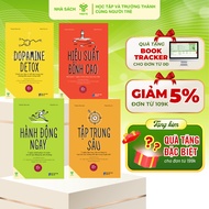 [Combo of 4 books] Dopamine Detox Book + Deep Concentration + Peak Performance + Action Immediately 