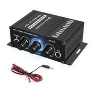 Bridgeable 2-Channel AMP Bass Boost Hi-Fi MOSFET 400W AK270 12V AUX/RCA Input Low Distortion