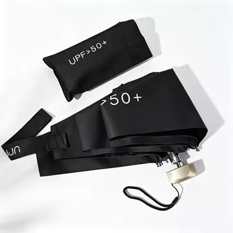 Outdoor Mini Sun Umbrella UV Protection Ultralight Folding Five-fold Umbrella Sunshade Umbrella