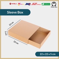 Drawer Packing Cardboard / Sleeve Box 22 x 22 x 5 cm Corrugated Die Cut Jar Pouch Hampers Gift
