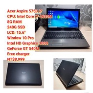 Acer Aspire 5750 i7 CPU: Intel Core i7