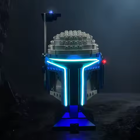 LED Light Kit Compatible with Lego 75408 Jango Fett Helmet Building Blocks (NOT Include The Model Br
