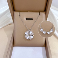 4 heart necklace (combined four-leaf clover)