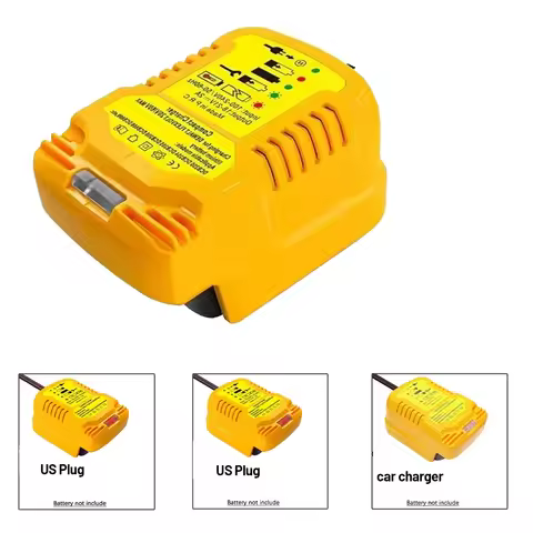 12V/24V 100-240V Li-ion Battery Mini Compact Car Charger for DeWalt 18V 20V 60V Lithium Battery DCB2