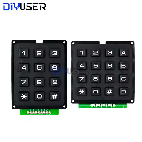 3*4 4*4 Matrix Switch Keyboard Keypad Array Module ABS Plastic Keys 4x4 3x4 12 16 Key Button Membran