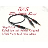 Audio Cable Ashley Cable Plus Jack Ashley Akai Mono to Akai Mono 2 Branches 6.5mm ORIGINAL 50CM - 3 
