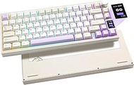YUNZII AL80 Wireless Mechanical Keyboard,Full Aluminum CNC, Smart LCD Display,Hot Swappable Gasket M