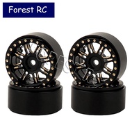 Forestrc 1.0" Black Brass 1:24 Beadlock Wheels Hub Rims 1/2/4pcs for 1/24 Axial SCX24 90081 C10 1/18 TRX4m RC Crawler Car Upgrade Parts