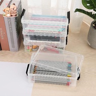 Large Capacity Transparent Storage Box Stackable Pencil