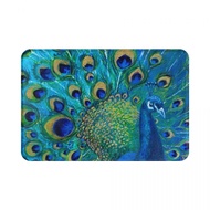 Peacock Polyester Doormat Rug carpet Mat Footpad Non-slip Washable Front Room Corridor Kitchen Bedroom balcony toilet 40*60cm