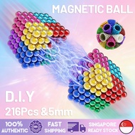 216Pcs Magnet Beads Cube Building Toy 5mm Magnetic Ball Magic Balls Magnetic stress relief ball