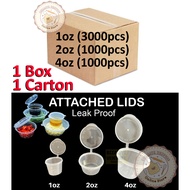 (1 Box) Sauce cup 1oz / 2oz / 4oz | Disposable Plastic Mini Cup | Sauce Container | Mini Cup | Bekas