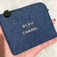 ⭐️Chanel Beauty⭐️Bleu de Chanel 蔚藍系列牛仔L形卡包 收納包 鎖匙包 散紙包 証件包