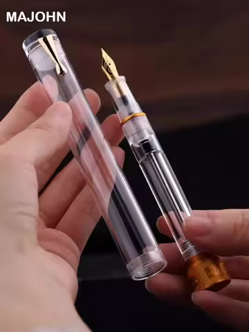 MOONMAN C1 Transparent Eyedropper Fountain Pen EF F M Nib Ink Pen for Business Writing School Office