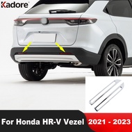 Rear Bumper Fog Light Lamp Cover Trim For Honda HR-V Vezel 2021 2022 2023 Chrome Car Tail Foglight M