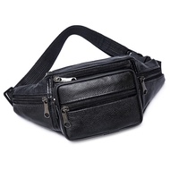 Men's Fashion Leather Belt Bag Outdoor Sports Leisure Chest Bag[JD]