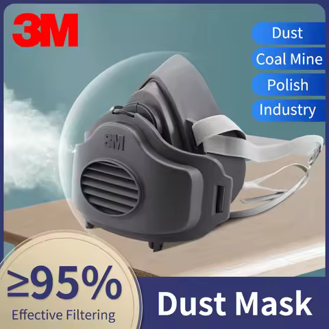 3M 3200 Dust Painting Respirator Half Face Gas Mask Filter 3701 Protection Industrial Anti Dust Spra