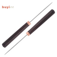 2 Pcs Awl Tool with Wooden Handle, Leather Awl Punch Tool, Slender Scratch Awl, Awl Repair Tool for 