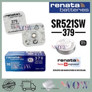 Renata 379 SR521SW Silver 1.55V Battery SWISS MADE (100% Genuine)