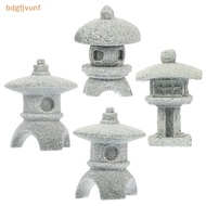 BDGF Retro Gazebo Chinese Lanterns Pagoda Model Decoration Stone Miniature Statue Sandstone Home Acc