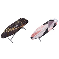 2pc 140X50CM Fabric Marbling Ironing Board Cover Protective Press Iron Folding 1 &amp; 4