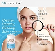 PRAVENTAC Natural Reduce Acne Pimple Blemishes Scar Removal Clear Oily Skin No Side Effect Supplemen