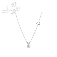 BK necklace - jade heart-DC117