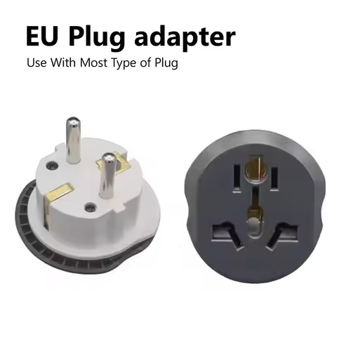 4.8mm 16A 100-250V Universal Travel Adapter CN Plug to EU Plug Converter UK US AU to KR 2Pin Power S