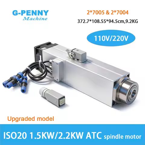 G-Penny 2.2KW ISO20 ER20 ATC Spindle Air Cooled 18000-24000rpm Automatic Tool Change CNC Spindle Mot