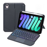 全城熱賣 - T06-AS 適用於 iPad mini6 / mini 7觸控背光分體款藍牙鍵盤皮套