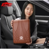 Car Armrest Box Mat Leather Auto Center Console Storage Box Cover Mat For Volkswagen Polo Fox Gol Up Golf Beetle Santana Sagitar Tiguan Passat Touran Jetta Caddy Shsran Vento