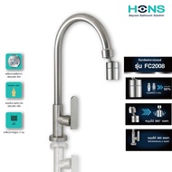HONS Bathroom ก๊อกซิงค์เคาน์เตอร์ เดี่ยว รุ่น FC2008 สแตนเลส อุปกรณ์ครบชุด รับประกันสินค้า 5 ปี