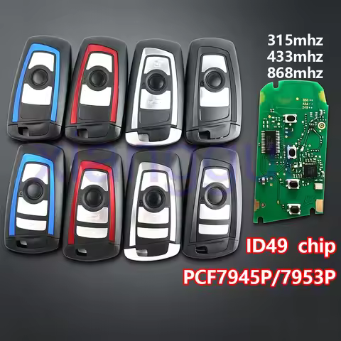 3 4 Buttons ID49 Chip Car Remote Key Case Shell for BMW E90 E92 E93 CAS4 F 3 5 7 Series X3 X5 F10 FE