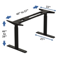 Home Office Desk Base Adjustable Height Carbon Steel Frame - DIY Build-in Desktop Support