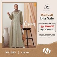 PUSAT NIBRAS GAMIS WANITA NB B85 CREAM / GAMIS NIBRAS PROMO YESS BIG